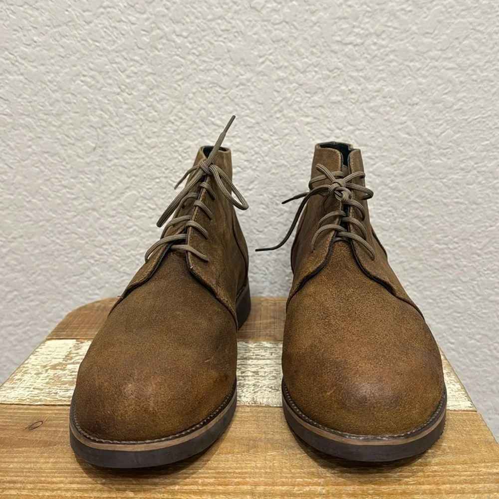 Nisolo Everyday Chukka Waterproof Waxed Brown  Leather Boots Size 9